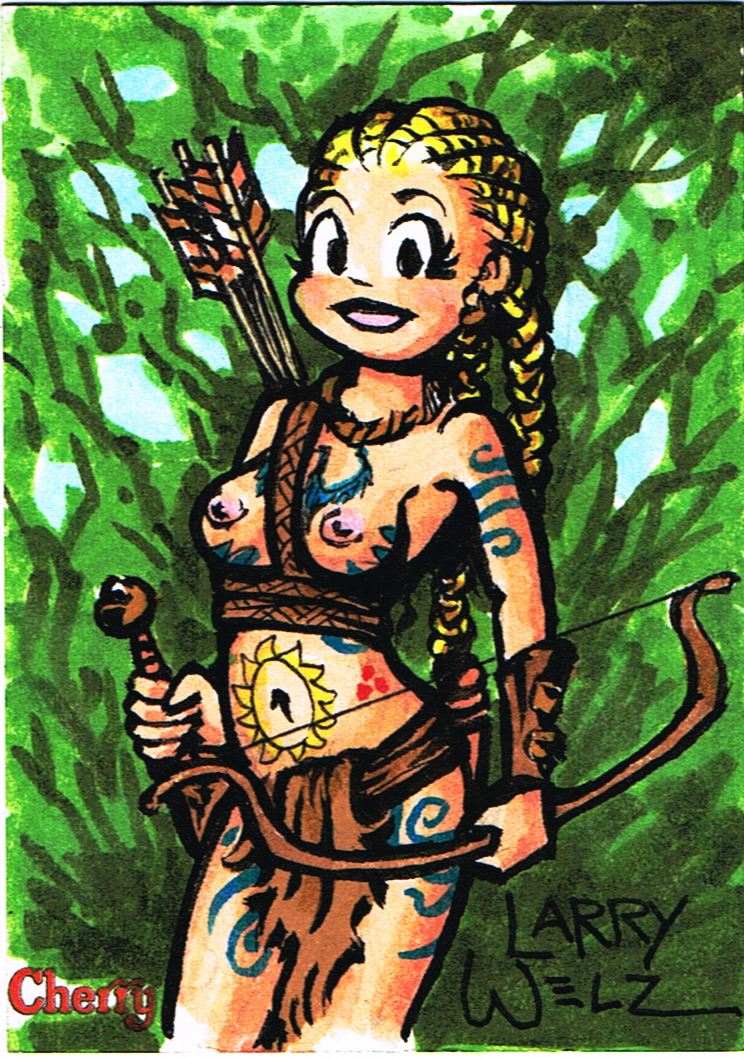 sketchcard Cherry Celtic Warrior